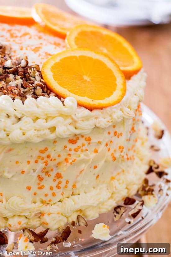 Sun-Kissed Carrot Indulgence 7 Beautifully frosted orange-carrot cake