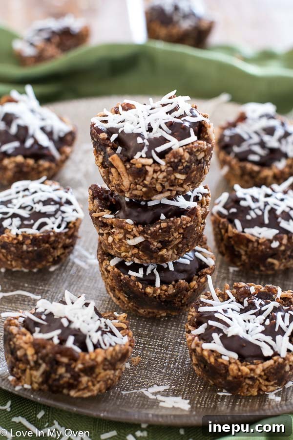 Guiltless Choco-Coconut Delights 2 Healthy chocolate coconut nests, gluten-free and delicious