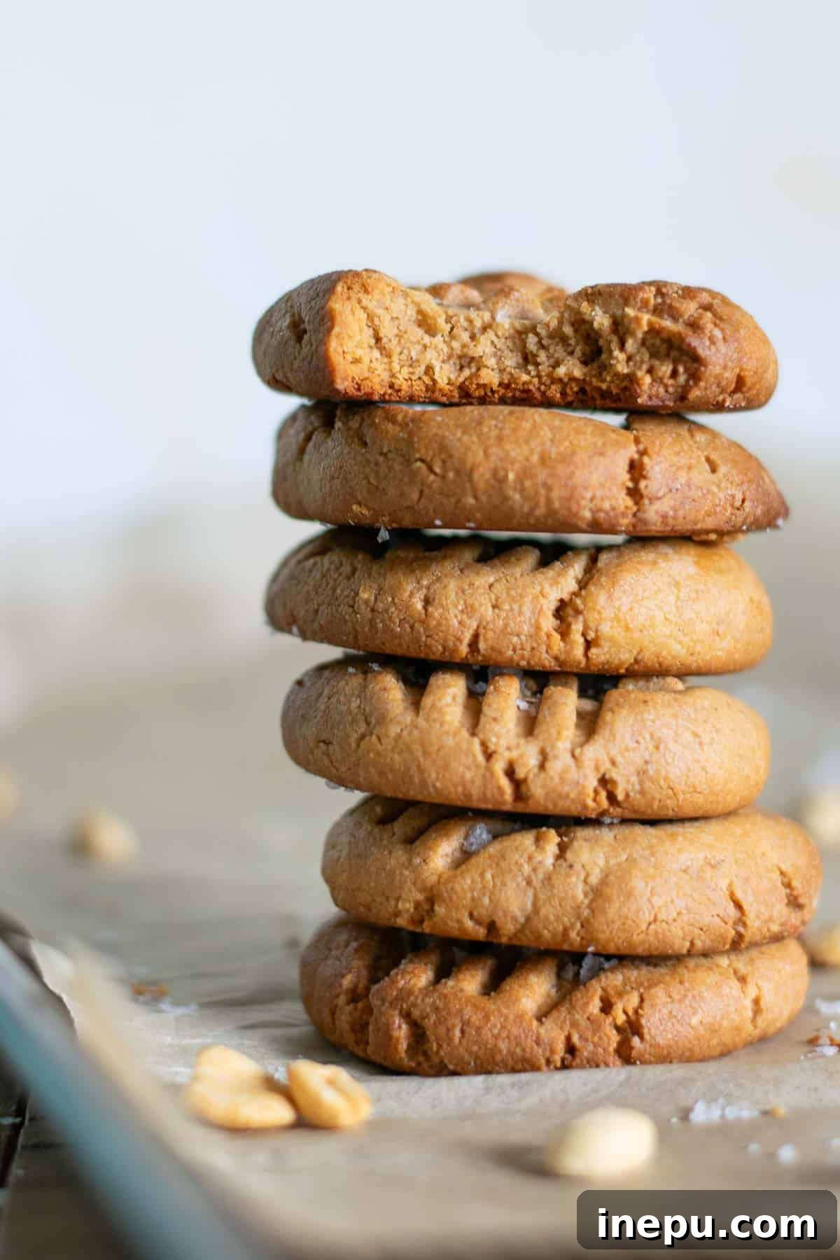 Delicious 3-ingredient gluten-free peanut butter cookies ready to be enjoyed