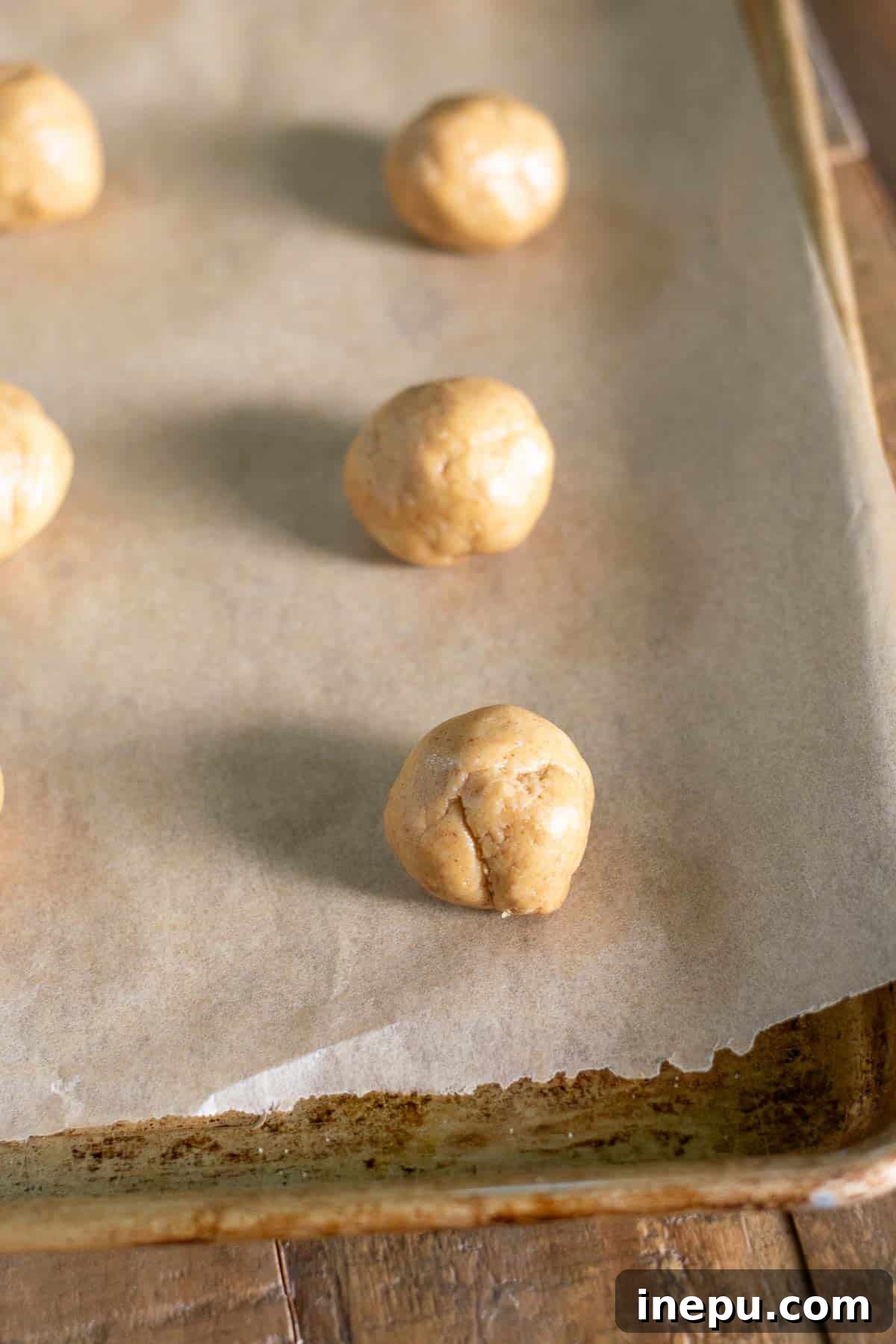 Mixing the ingredients for 3-ingredient peanut butter cookies