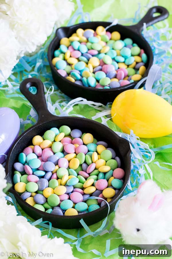 Festive Easter M&Ms for spring baking