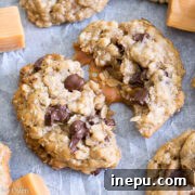 oatmeal caramel stuffed cookies
