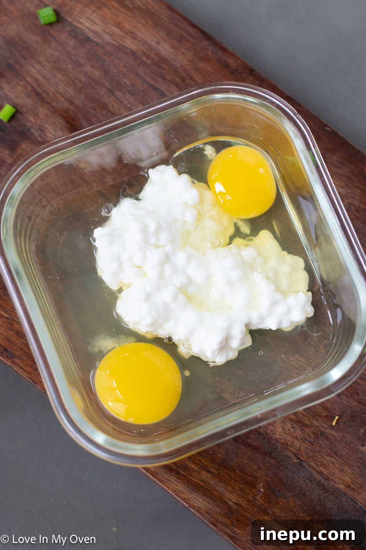 Protein-Packed Scramble 4 whisking eggs and cottage cheese
