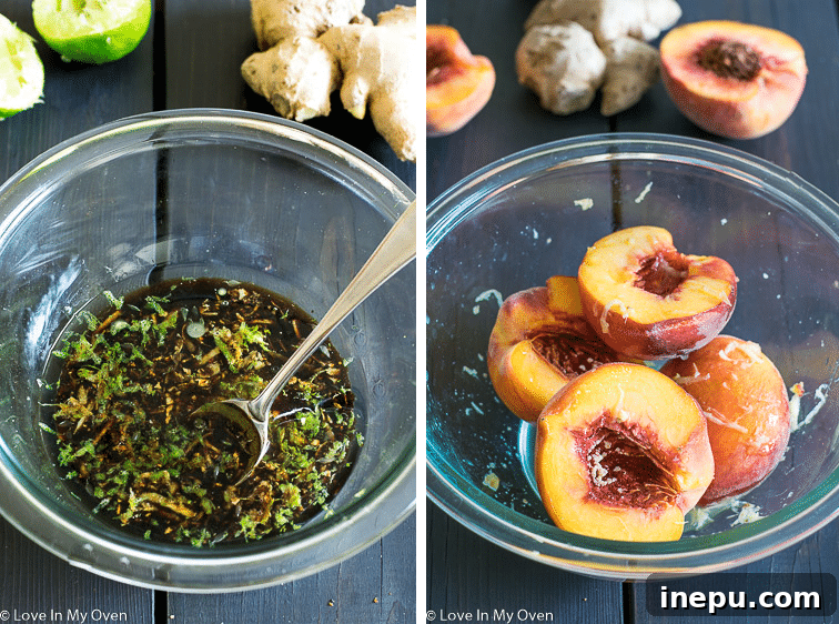 Ginger Lime Chicken and Peach Marinade Ingredients