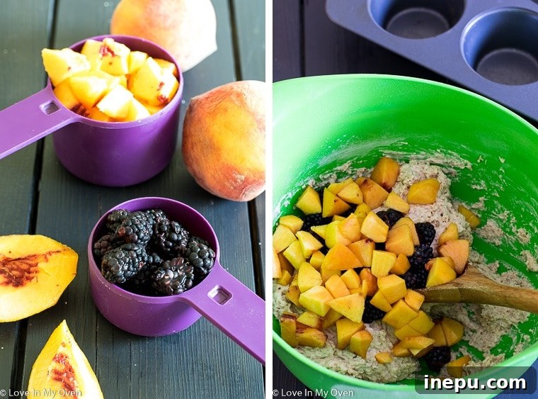 Sweet and Tangy Blackberry Peach Streusel Muffins 3 img 7765 4