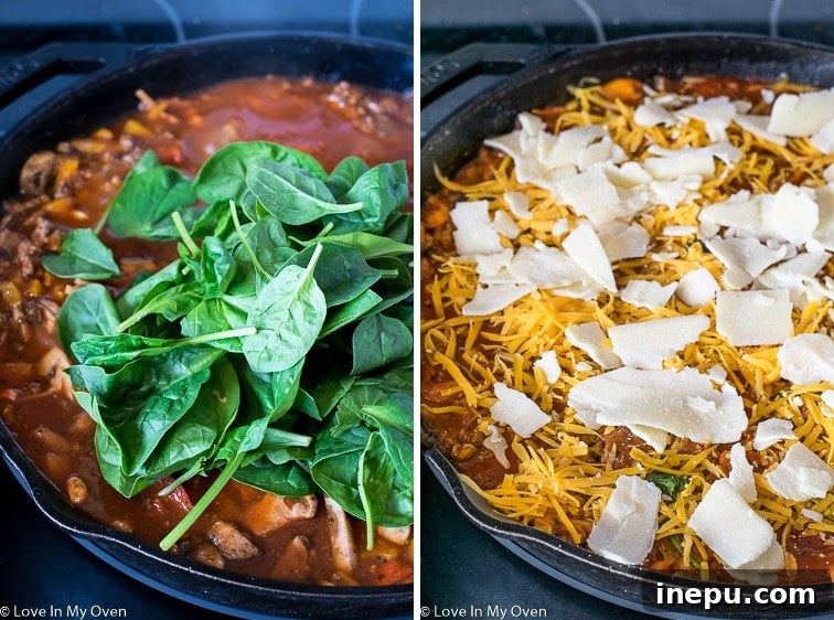 Speedy Skillet Supper 5 skillet linguine with fresh basil garnish