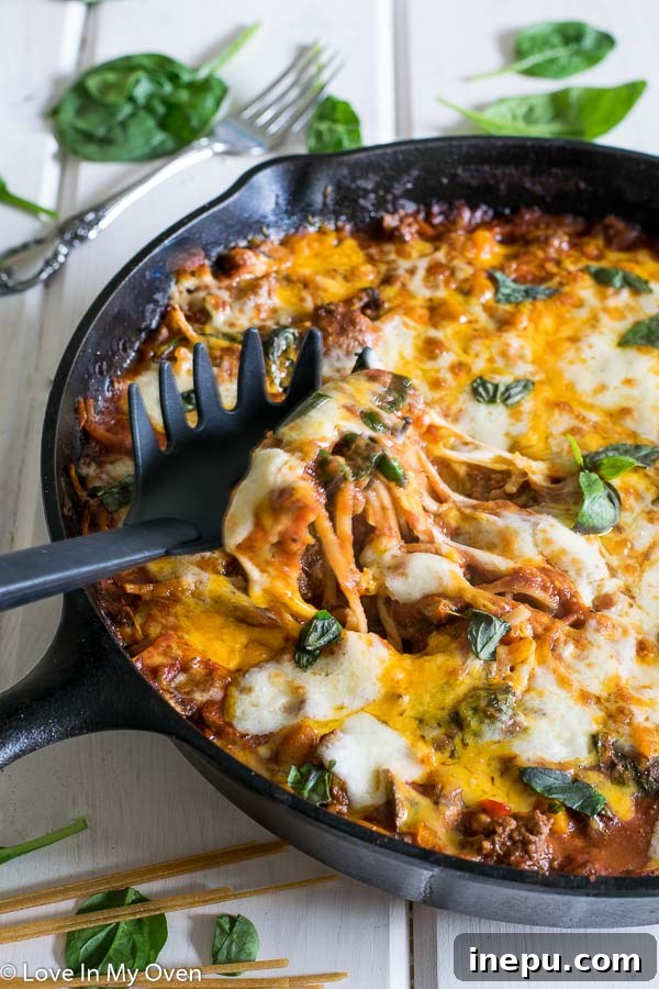 Speedy Skillet Supper 7 Skillet Linguine ready to serve