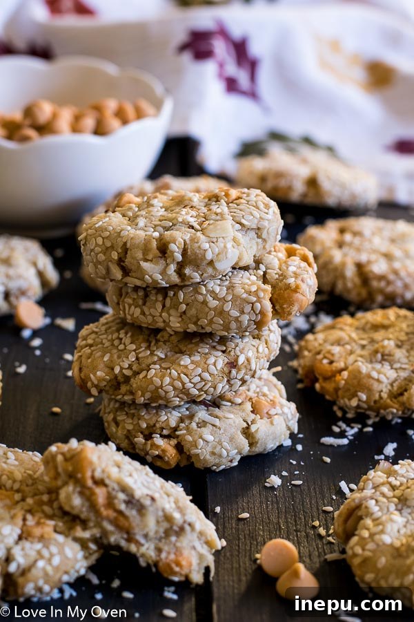 Delicious Butterscotch Mountain Cookies, freshly baked and ready to be enjoyed.