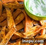 sweet potato fries with dill dip