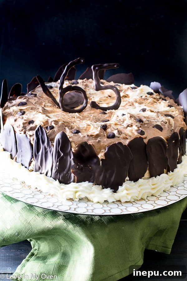 Extravagant layered birthday cake