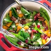 roasted butternut squash salad with cranberries