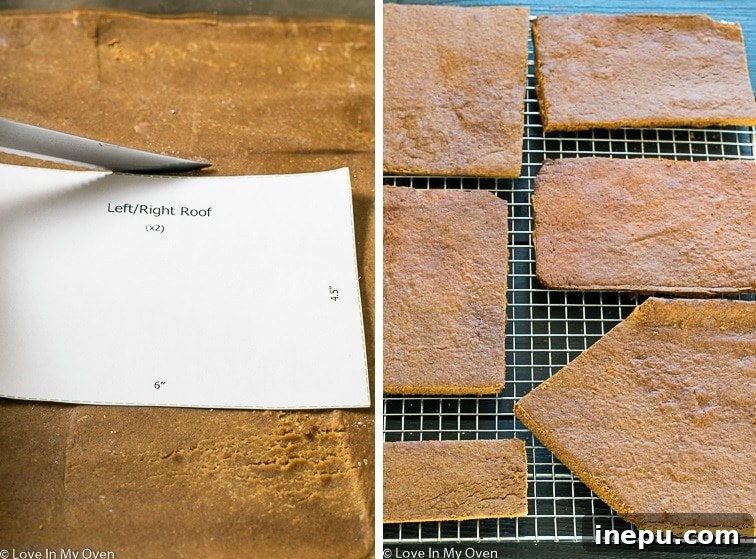 Craft Your Own Gingerbread Wonderland 4 Baking Gingerbread House Pieces - Ready to Cool