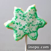 Christmas cookie pops with vanilla bean