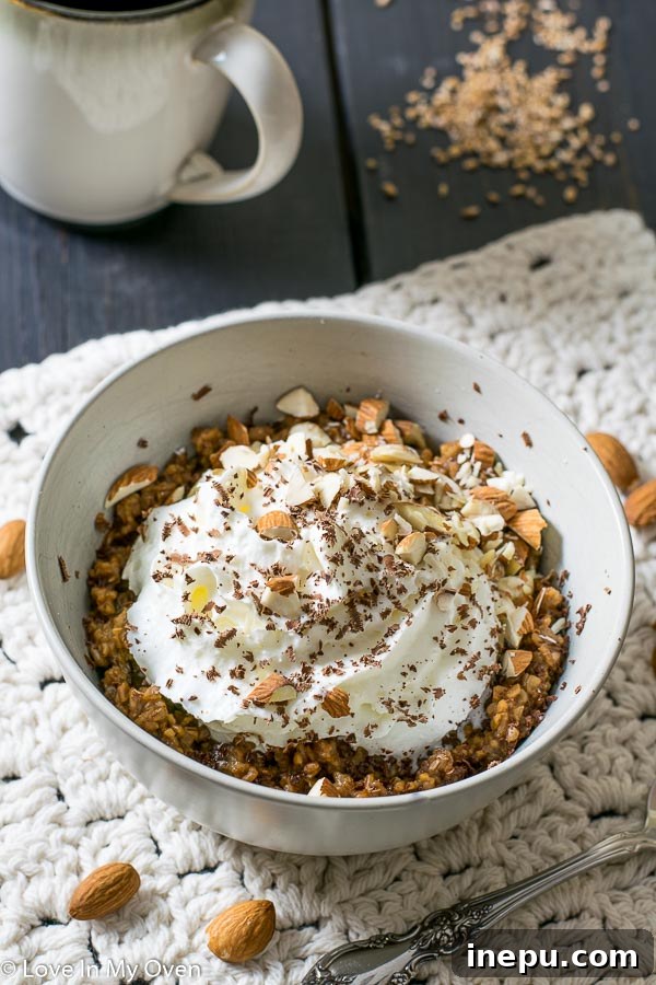 Almond Java Morning Bulgur 2 Healthy Almond Java Breakfast Bulgur bowl, perfect oatmeal alternative