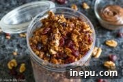 Nutella Walnut Granola with whole walnuts