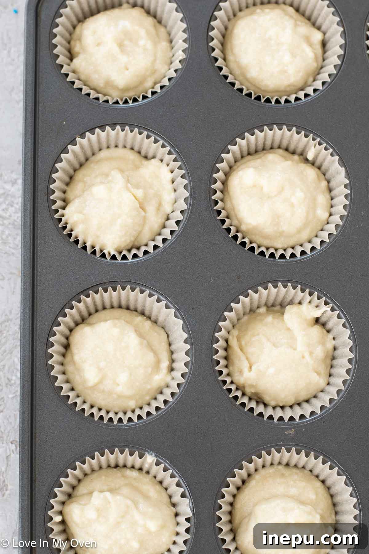 Sweet Gender Surprise 7 A cupcake with a center hole ready to be filled with colored frosting for a gender reveal.