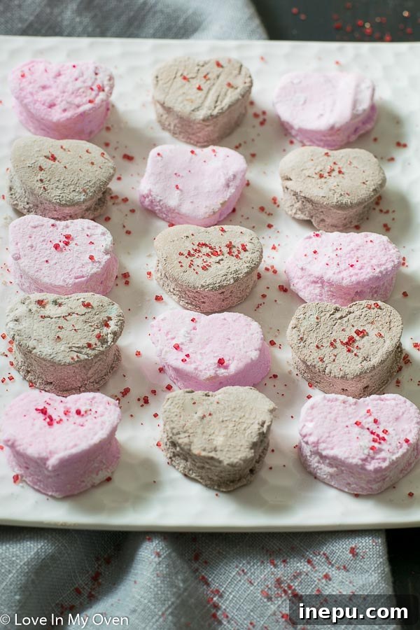 Artisan Chocolate Strawberry Marshmallows 3 Plate of assorted chocolate and strawberry marshmallows