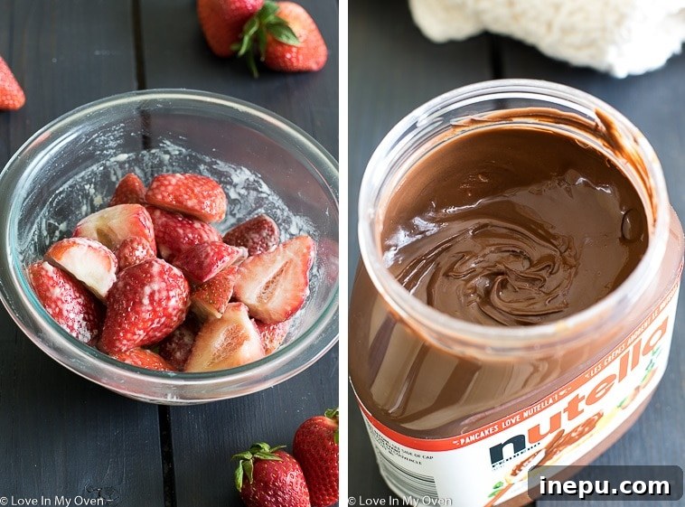 Nutella Strawberry Bliss Pie 4 Strawberry Nutella Galette on a cooling rack.