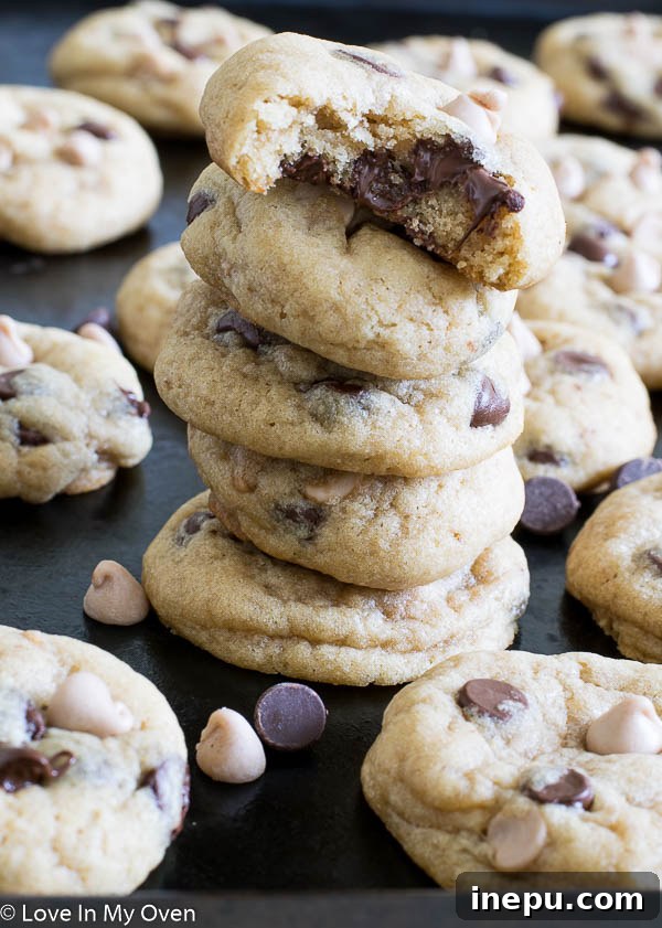 Delicious Sea Salt Caramel Chocolate Chip Cookies, fresh from the oven