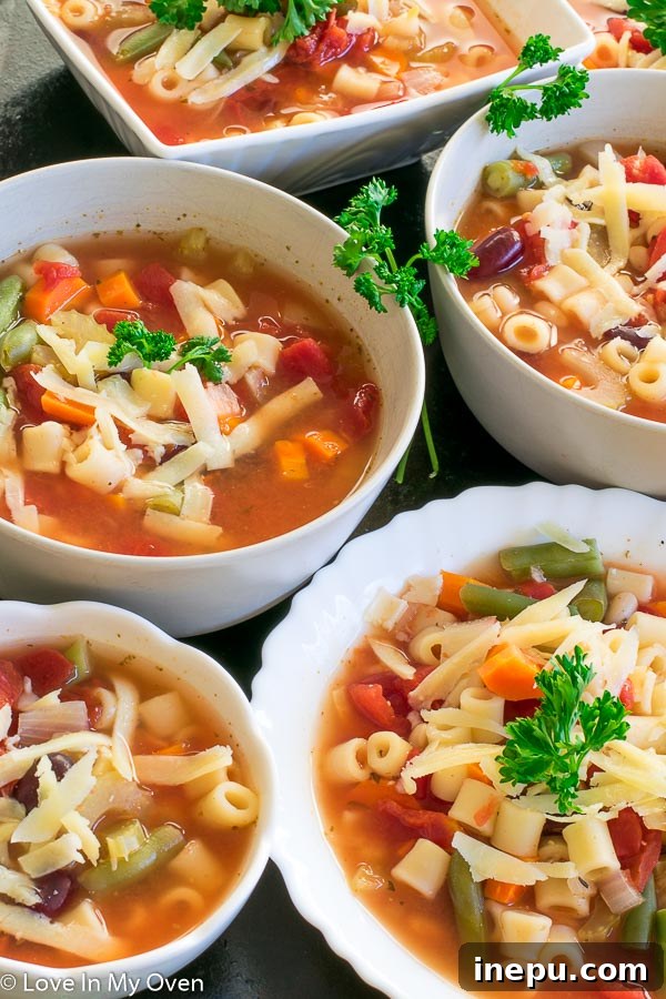 Hearty Slow Cooker Minestrone 3 Crockpot Minestrone Soup with Fresh Vegetables