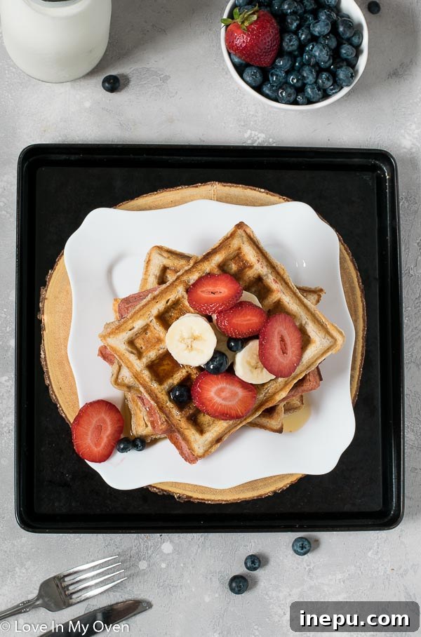 Nourishing Banana Waffles 3 Deliciously Crispy Healthy Banana Waffles
