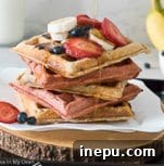 Healthy Whole Wheat Banana Waffles