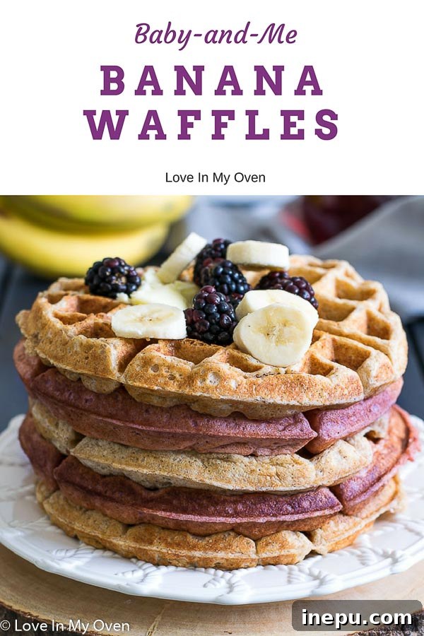 Nourishing Banana Waffles 9 Baby enjoying a healthy whole wheat banana waffle