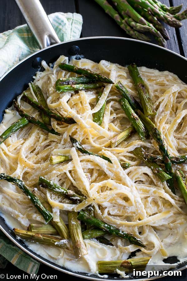 Golden Roasted Asparagus Pasta 2 Roasted Asparagus and Ricotta Fettuccine, a creamy spring pasta dish