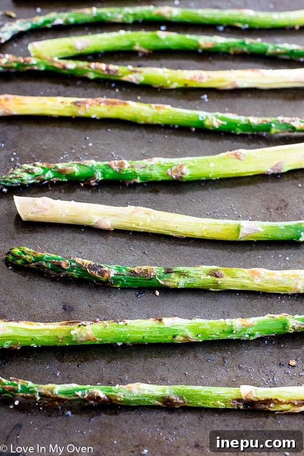 Golden Roasted Asparagus Pasta 4 Pan of roasted asparagus and ricotta fettuccine being tossed