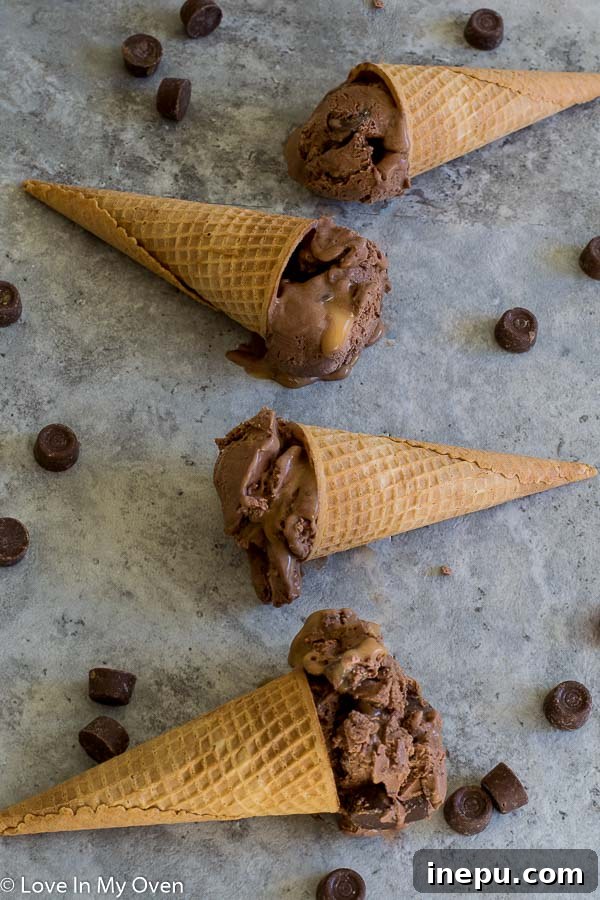 Easy Rolo Chocolate Caramel Ice Cream 2 Rolo No Churn Ice Cream