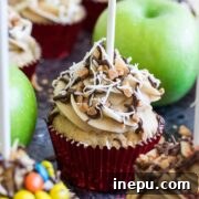 caramel apple cupcakes