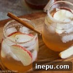 apple cinnamon gin fizz
