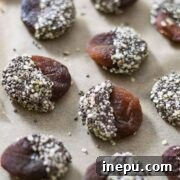 chia chocolate dipped apricots