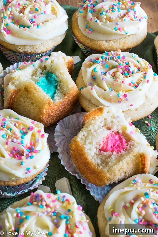 Chapter 11 - 2018 11 gender reveal cupcakes with blue and pink frosting