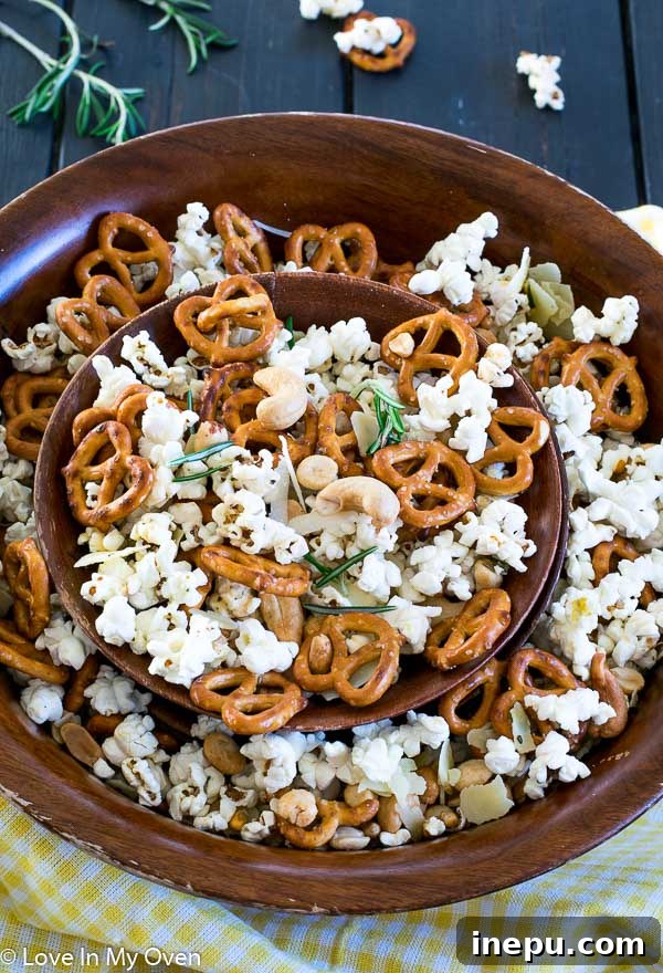 Delicious Parmesan Rosemary Popcorn Ready to Serve