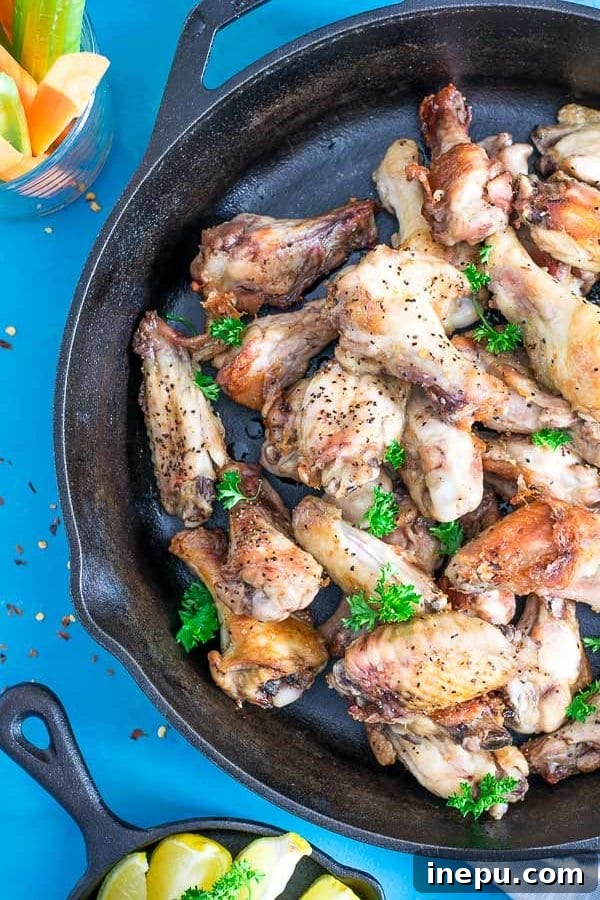 Golden Crisp Oven Wings 4 Crispy Baked Chicken Wings Stacked