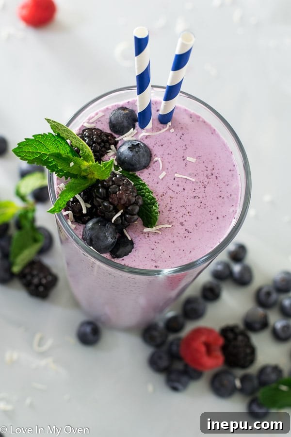 Delicious Low-Carb Blueberry Smoothie for Winter
