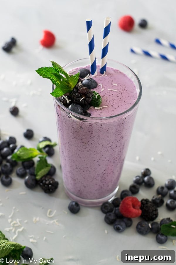 Refreshing Keto Blueberry Smoothie
