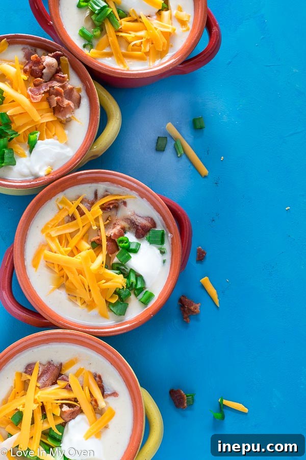 Rich and Creamy Instant Pot Loaded Cauliflower Soup