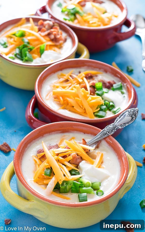 Delicious Instant Pot Loaded Cauliflower Soup - Keto & Paleo Friendly
