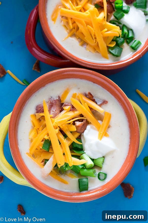 Savory Instant Pot Loaded Cauliflower Soup - Quick and Easy